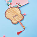 Hand-Woven Natural Palm Fan for Kids Lightweight Vintage Style Summer Cooling Outdoor Events Home Decor Rustic Chinese Hand Fan Zpaxo Default Title