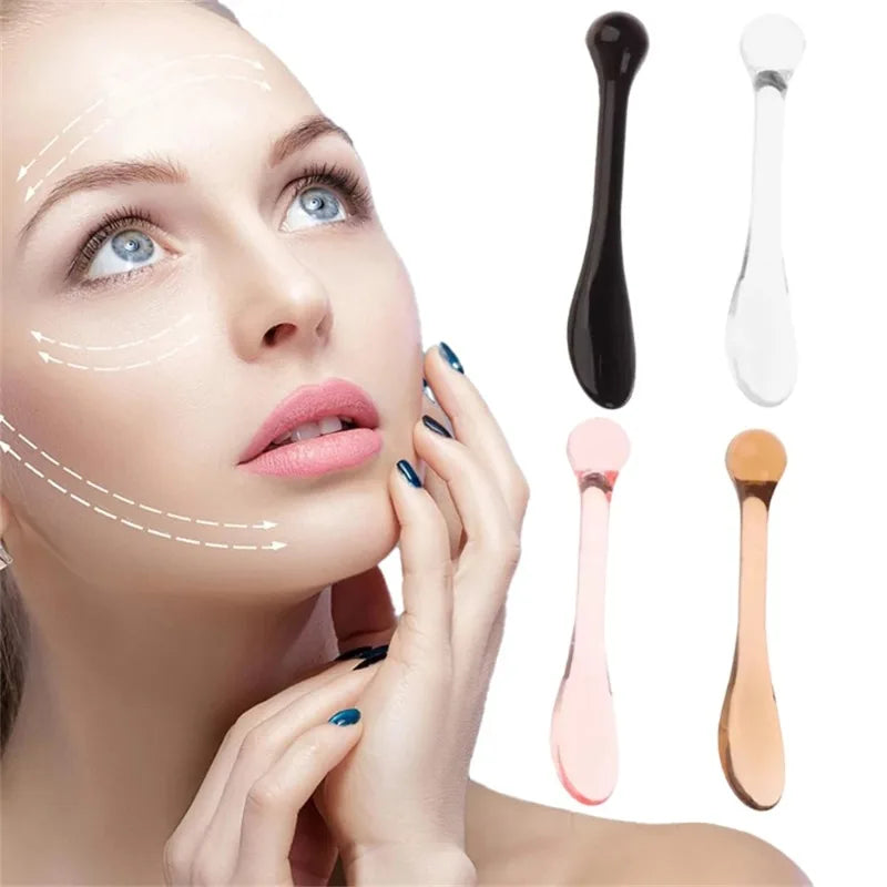 1 Acrylic Cosmetic Spatulas Scoop Face Cream Mask Spoon Eye Massage