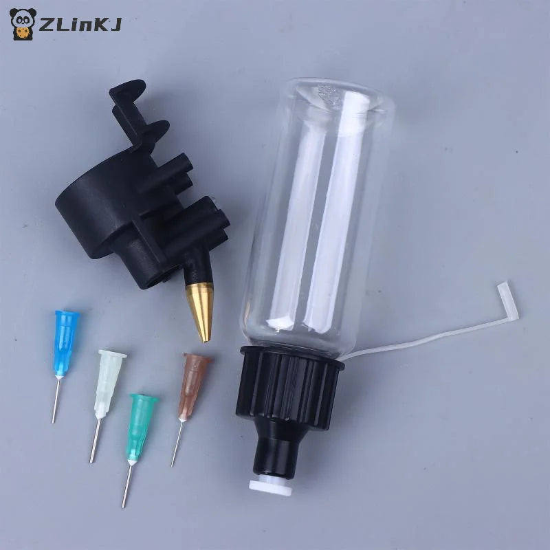 ▶No-Clean Airbrush Kit With 50ml Special Bottle & 0.2mm/0.3mm/0.5mm/0.8mm Disposable Nozzle Scale Model DIY Coloring Tools Zpaxo