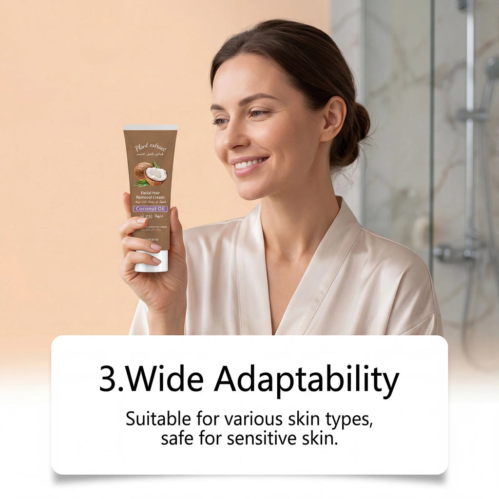 Mild Facial Hair Removal Cream Clean Remove Lip Hair Smooth Skin Soften Body Hair Moisturizing Soothing After Hair Removal Skin Zpaxo