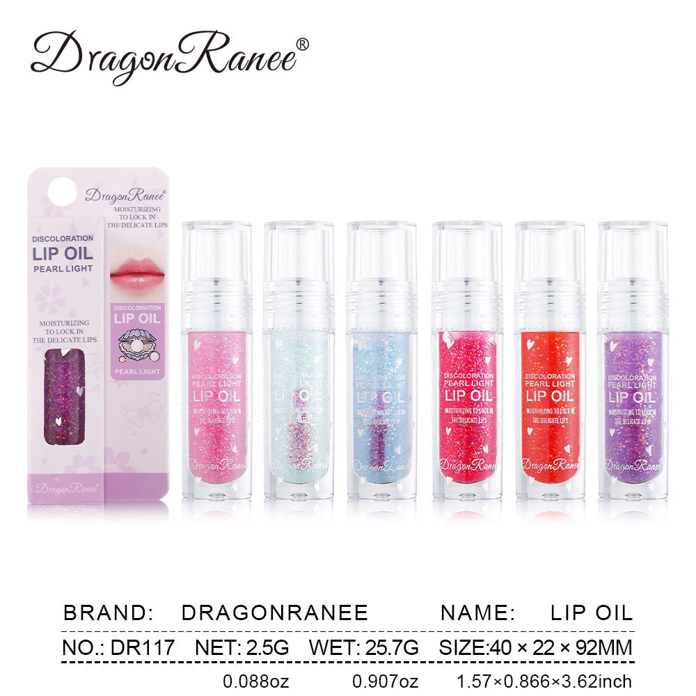 Lip Oil, Lip Gloss, Long-Lasting Moisturizing Tinted Lip Oil, Natural Color, Soft and Smooth Lips, Non-Sticky Glossy Finish, Lipstick Base Lip Gloss Zpaxo