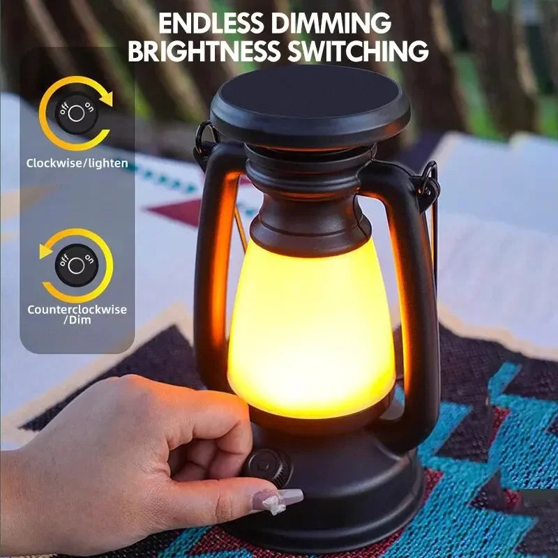 Retro Horse LED Desk Lamp – Rechargeable Camping & Decor Light
