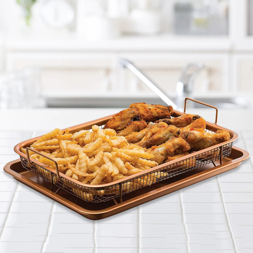 Stainless Steel French Fries Basket Heat-resistance Square Chips Fry Zpaxo