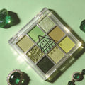 9 Colors Eyeshadow Palette Matte Mint Green Waterproof Lasting Pearlescent Shimmer Forest Eyeshadow Powder Eyes Makeup Cosmetics Zpaxo 9-Color Eyeshadow