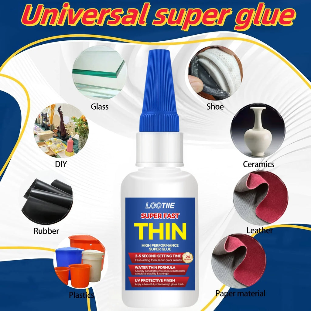 50g (1.76oz) Multi-Purpose Super Glue - Transparent Strong Adhesive for Plastic, Wood, Metal, Crafts & Repairs, Instant Bond, Fa Zpaxo 1pc