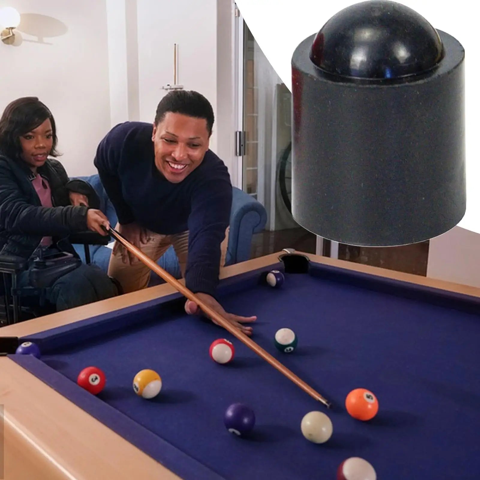 Billiards Pool Cue Bottom Protectors Pool Cue Stick Butt End Protector Cap Shockproof Table Game Stick Bumper Pad Zpaxo