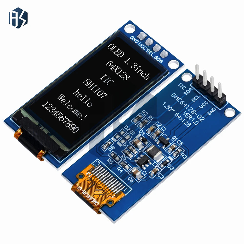 Multi-Size 64×128 OLED Vertical Display Module (0.96/1.3/1.54 Inch) – 4PIN, SH1107/SSD1312/SSD1317 Driven Zpaxo