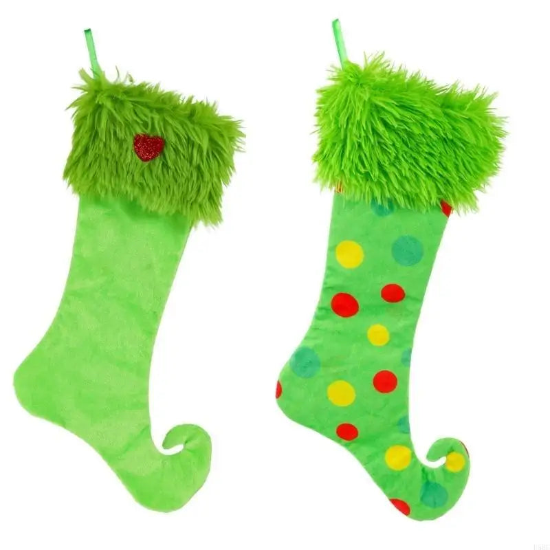 Large Christmas Stocking Fabric Hanging Sock Mantels Holiday Packaging