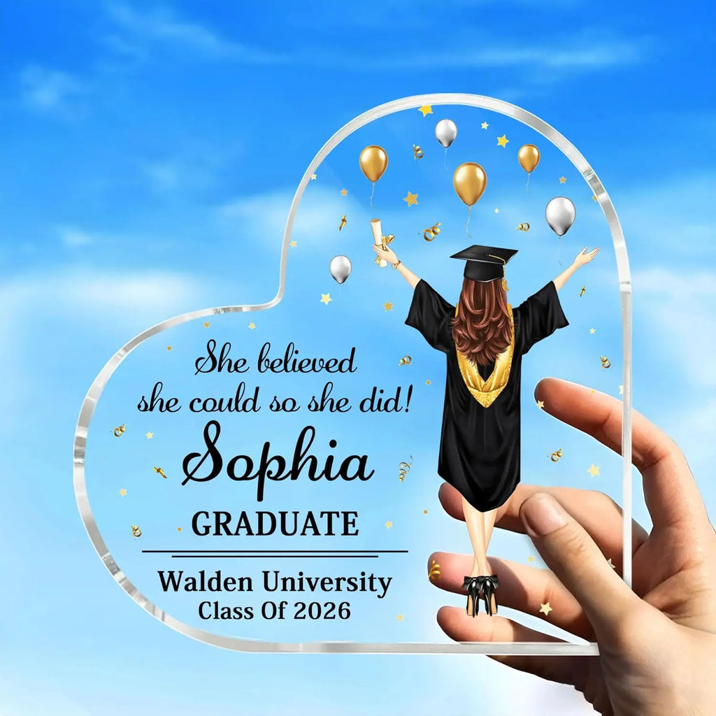 Class of 2026 Acrylic Graduation Plaque – Gift for Her