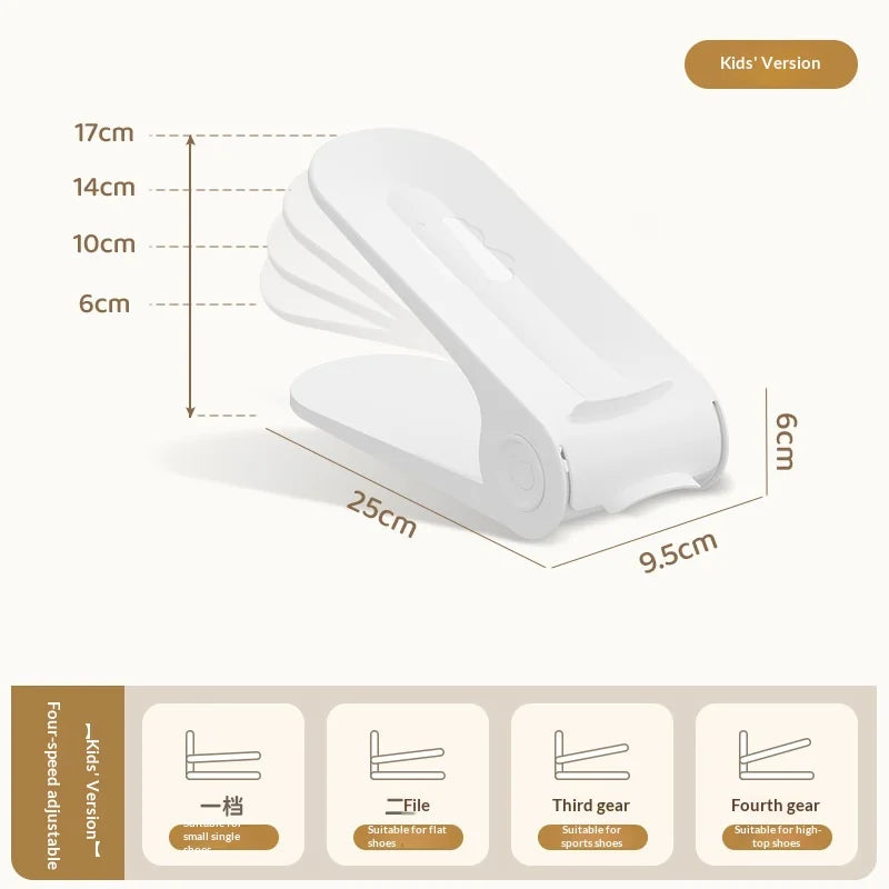 10-Pack Double-Layer Adjustable Shoe Rack | Space-Saving Organizer Shoe Rack Organizer Zpaxo White Child 10PCS