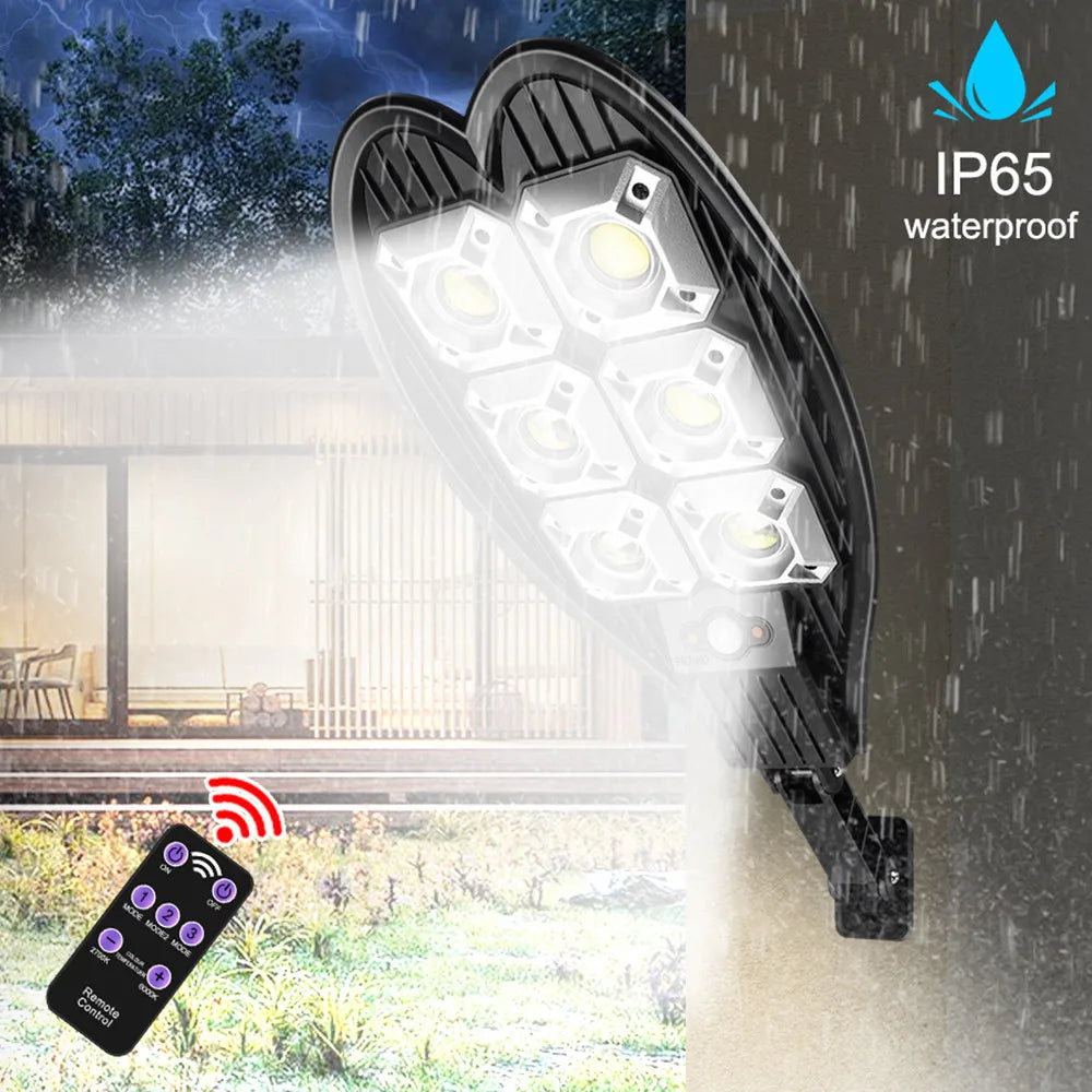 108COB Solar Street Lamp Motion Detector Outdoor Remote Control Zpaxo
