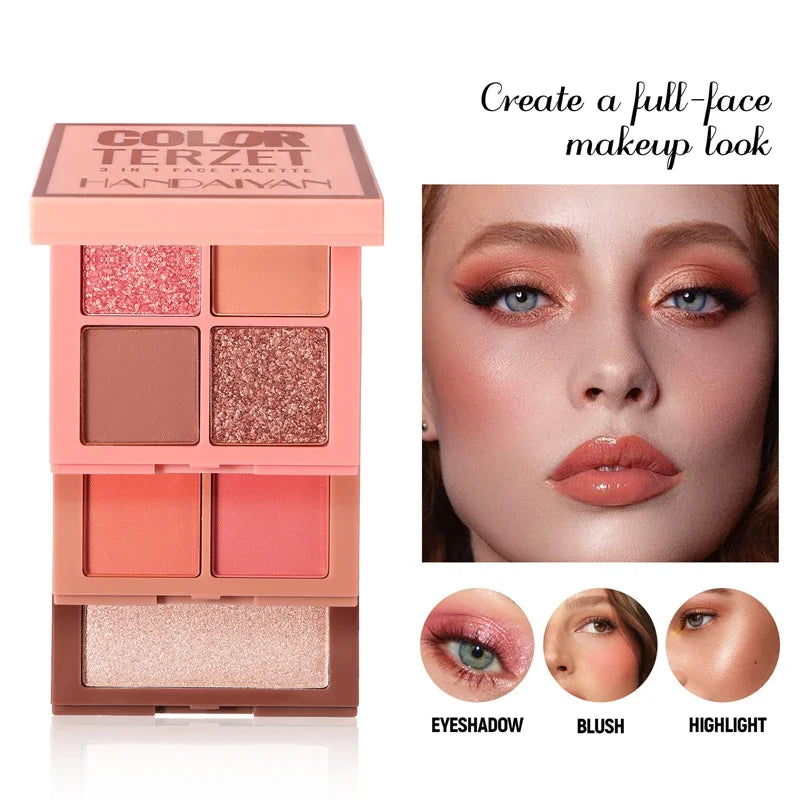 1 Matte Highlighter Blush Palette Eyeshadow Face Cosmetics Makeup