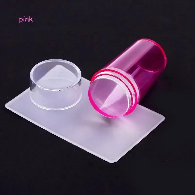Nail Stamping Jelly Silicone Printing Polish French Tip Stamp Zpaxo Pink