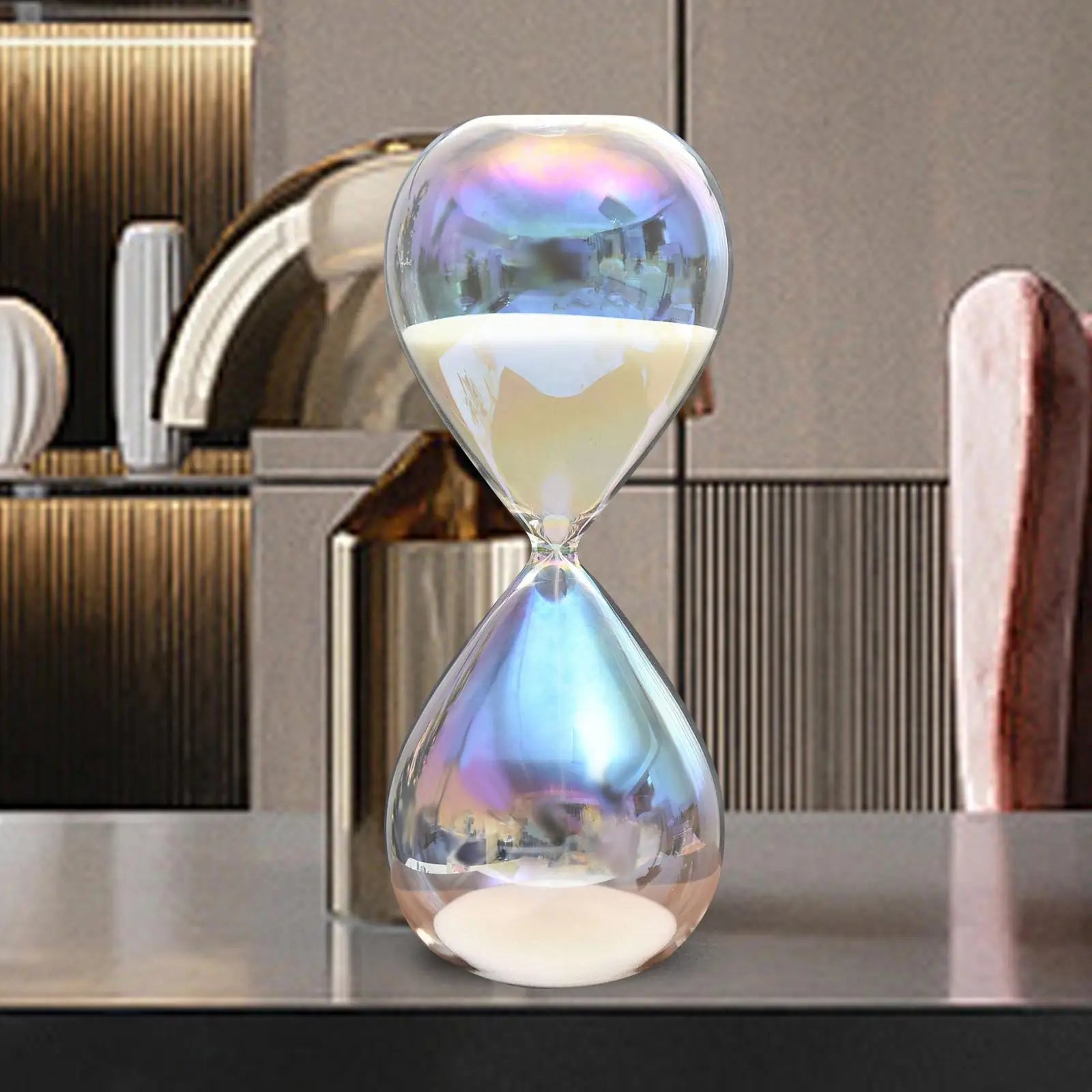 Sand Hourglass Kids Adults Gift Decoration Nordic Glass Colorful Sandglass for Festival Party Kitchen Bedroom Restaurant Zpaxo 15min