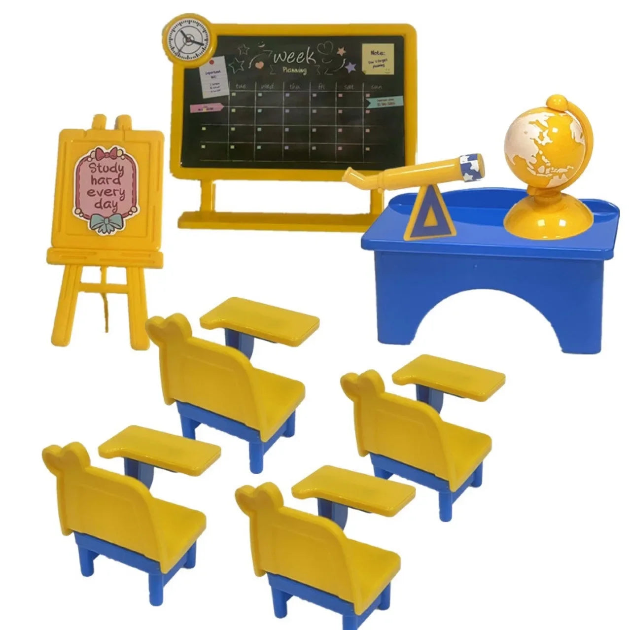 Children's Toys 1 12 Doll House Furniture Miniature Model Classroom