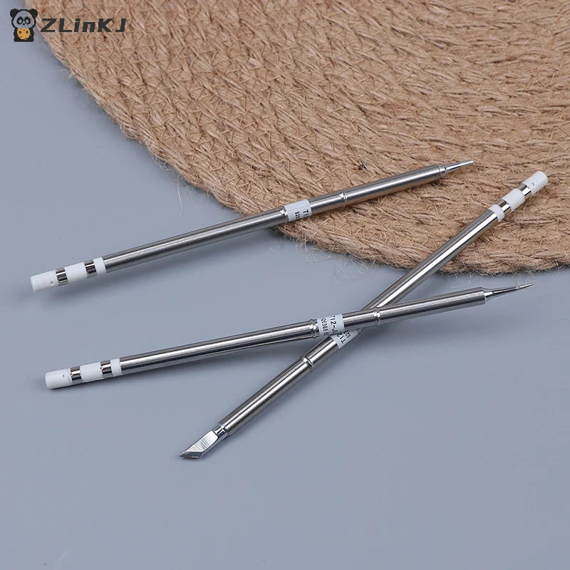 ▶1pcs T12-BC2 T12-J02 T12-JL02 T12-KR T12-ILS Soldering Iron Tips For Soldering Rework Station 110V - 220V 150mm Zpaxo