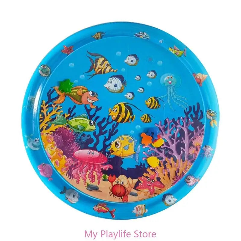 Cats Cooling Mat Napping Pad Dogs Crates Bed Inflatable Bed Lounger Ocean Theme Creative Water Mat Zpaxo A