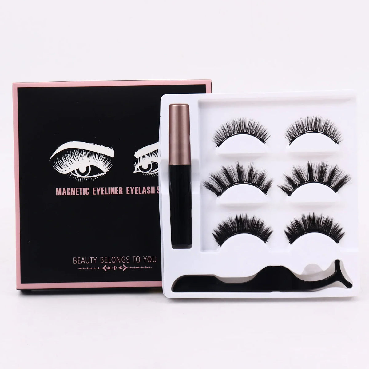 Magnetic Eyelashes Set Full Strip 5/7/10 Pair Natural Cilia False Eyeliner Dramatic Volume Thick Synthetic Eye Lashes Makeup Zpaxo 3Pair 013 017 014