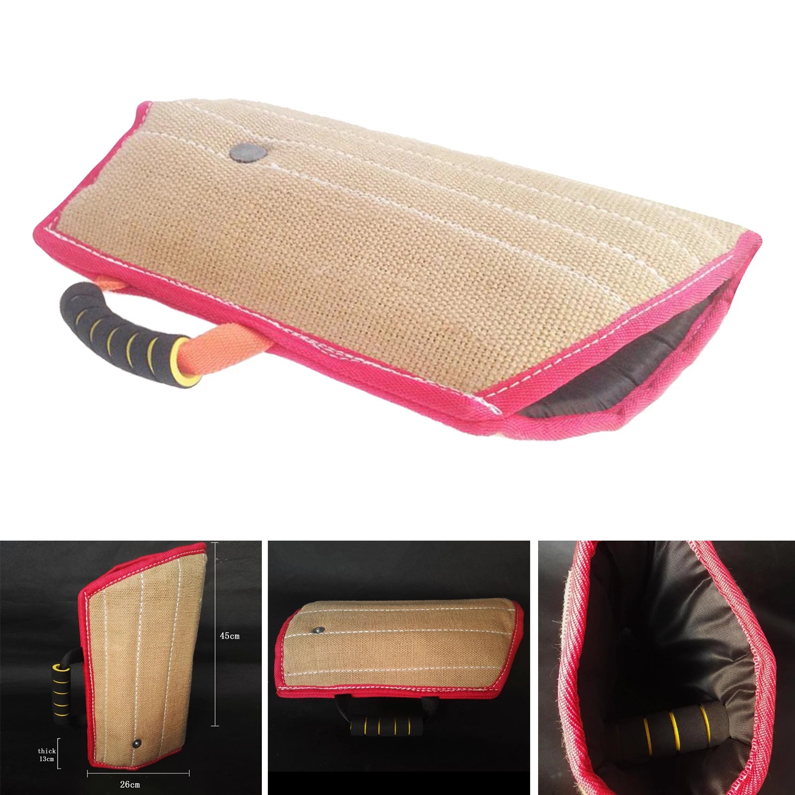 Dog Training Sleeves Puppy Biting Interactive Durable Professional Dogs Training Arm Protection for Work Dog Puppy Playing Zpaxo red edge