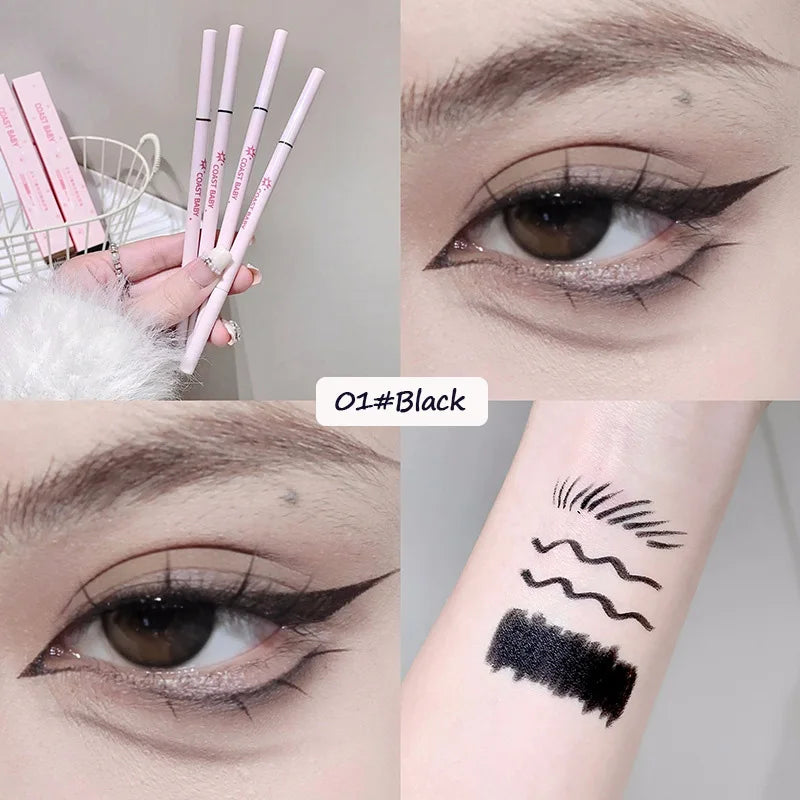1 Black Brown Eyeliner Gel Pen Long-lasting Waterproof Chocolate