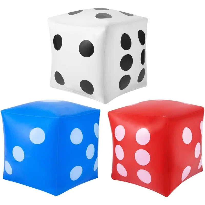 Giant PVC Inflatable Dice Game Toy Party Fun Interactive Number Cube