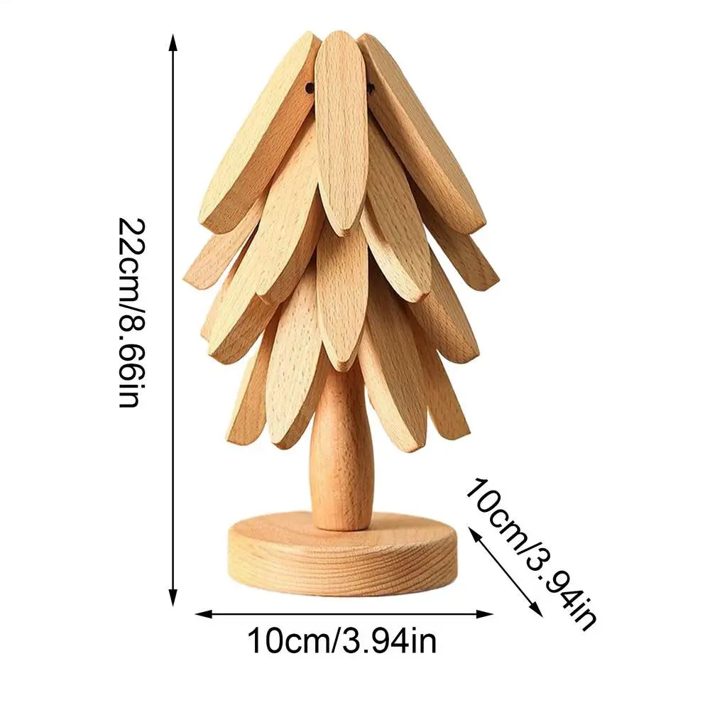 Wood Trivet Tree Shape Heat Resistant Coasters Kitchen Table Zpaxo B other