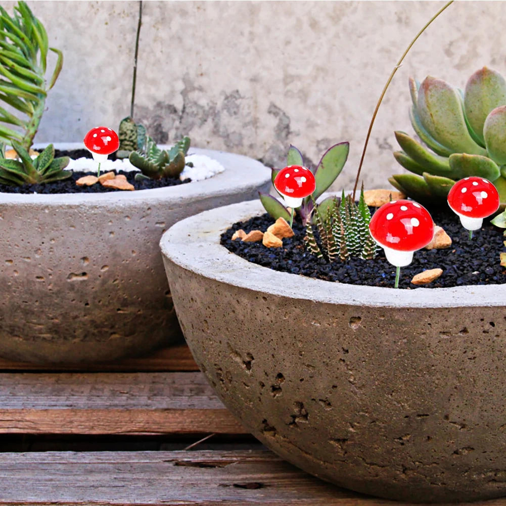 Foam Plant Mini Artificial Mushroom DIY Garden Potted Bonsai Decor
