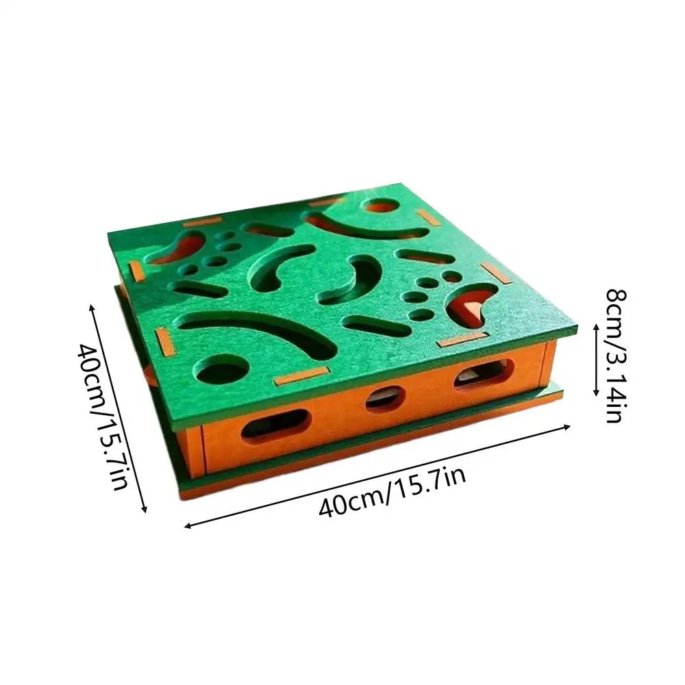Cat Nail File Board Interactive Scratch Toy Bell Ball Felt Kitten Zpaxo Green