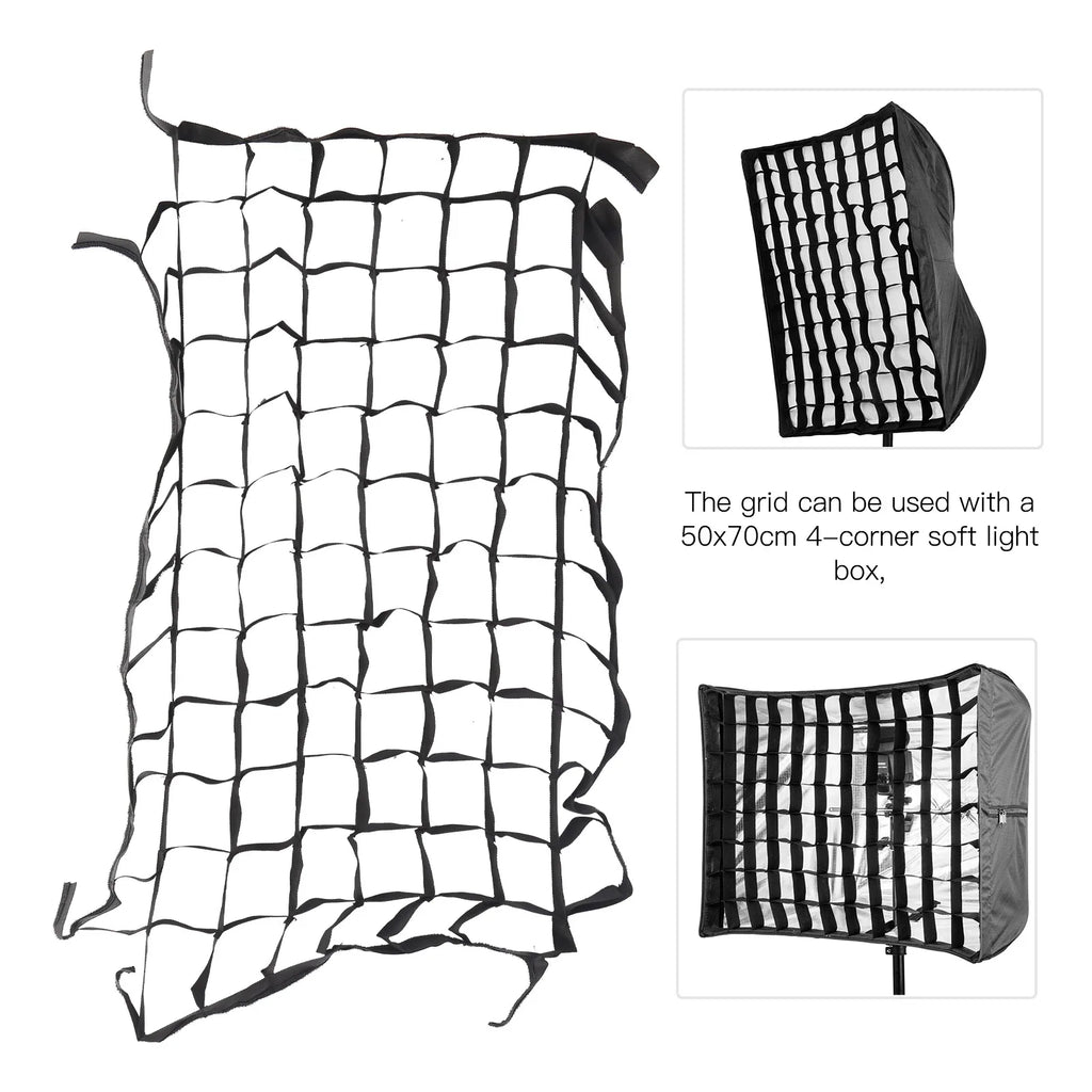 50x70cm Foldable Softbox Cellular Grid Mesh Photography Shooting