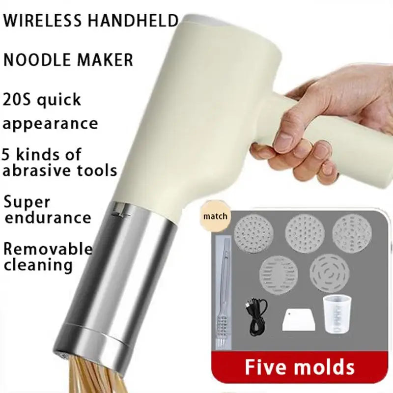 Handheld Electric Noodle Machine Press Automatic Pasta Maker Cordless