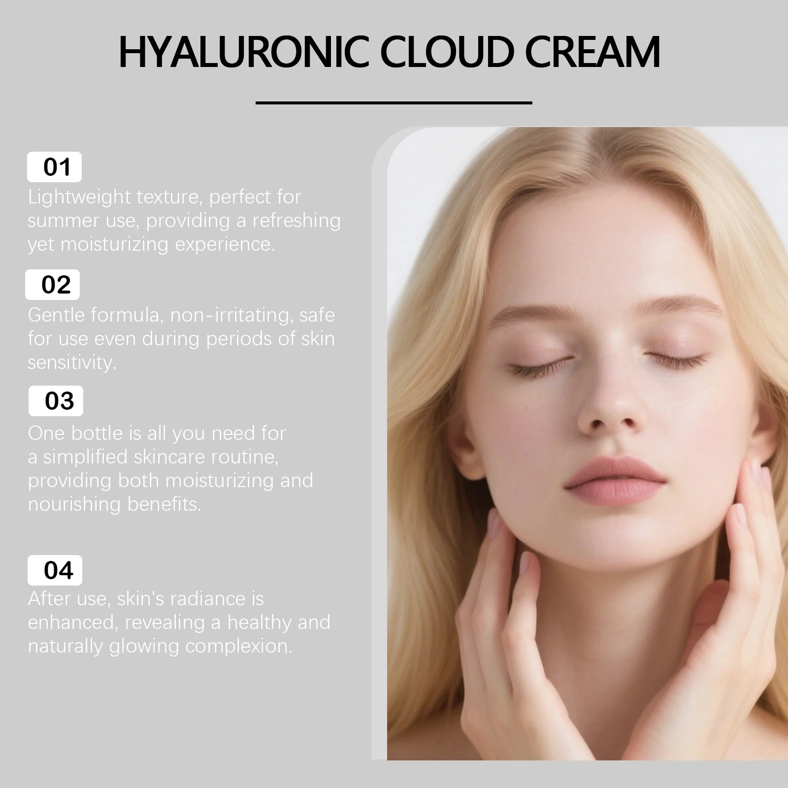 Eelhoe Hyaluronic Cloud Cream – 24H Hydrating Face Primer Hydrating Face Cream Zpaxo
