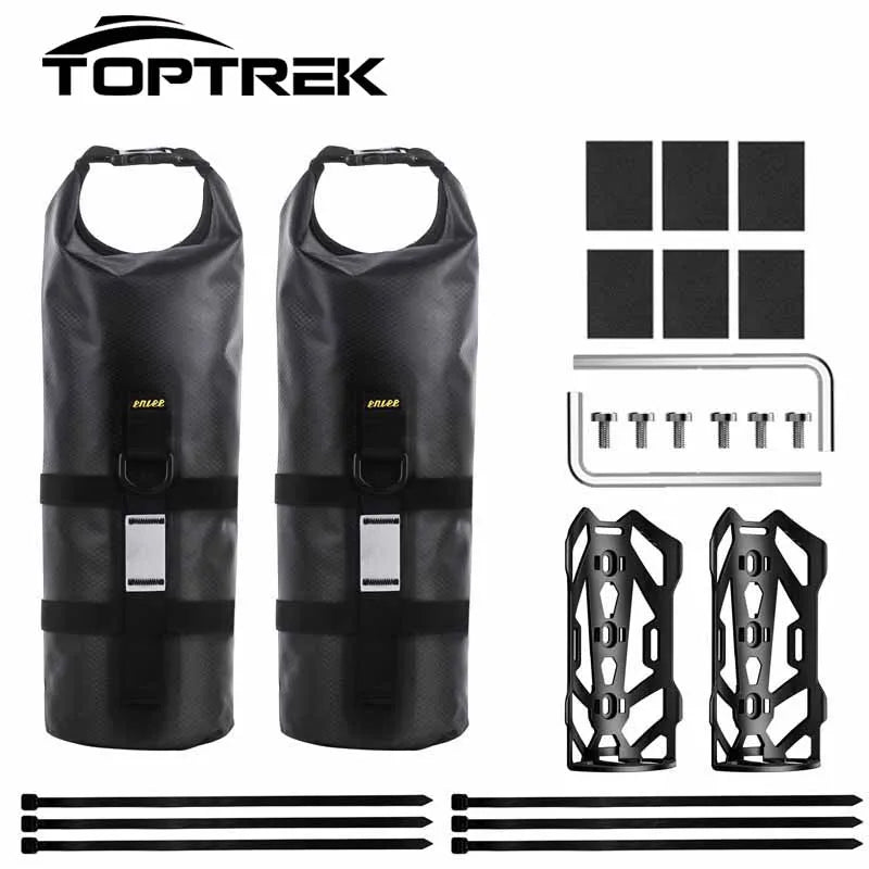 Toptrek Portable Waterproof Bicycle Fork Bag 5L Portable MTB Frame Trunk Road Bike Electric Scooter Bag Bicycle Front Tube Bag Zpaxo
