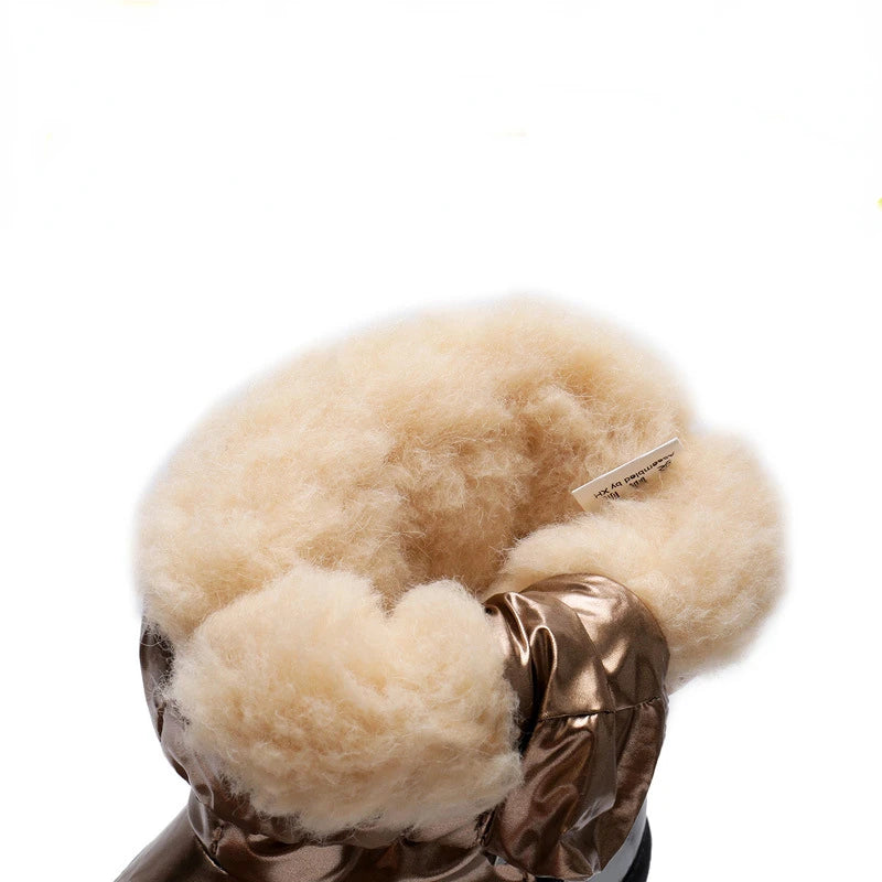 30 Real Wool Winter Warm Baby Shoes Waterproof Children's Snow Boots Zpaxo