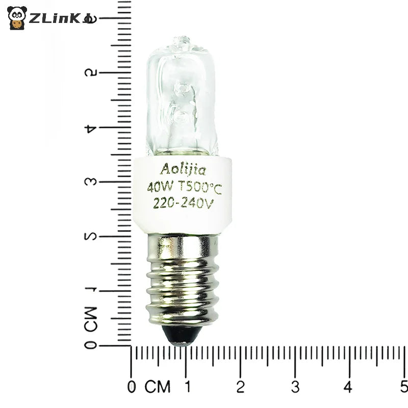 ▶1Pcs 25W/40W E14 Oven Light Bulb 220-240V Safe Halogen Oven Lamp High Temperature 500℃ Resistant Dryer Microwave Light Bulb Zpaxo