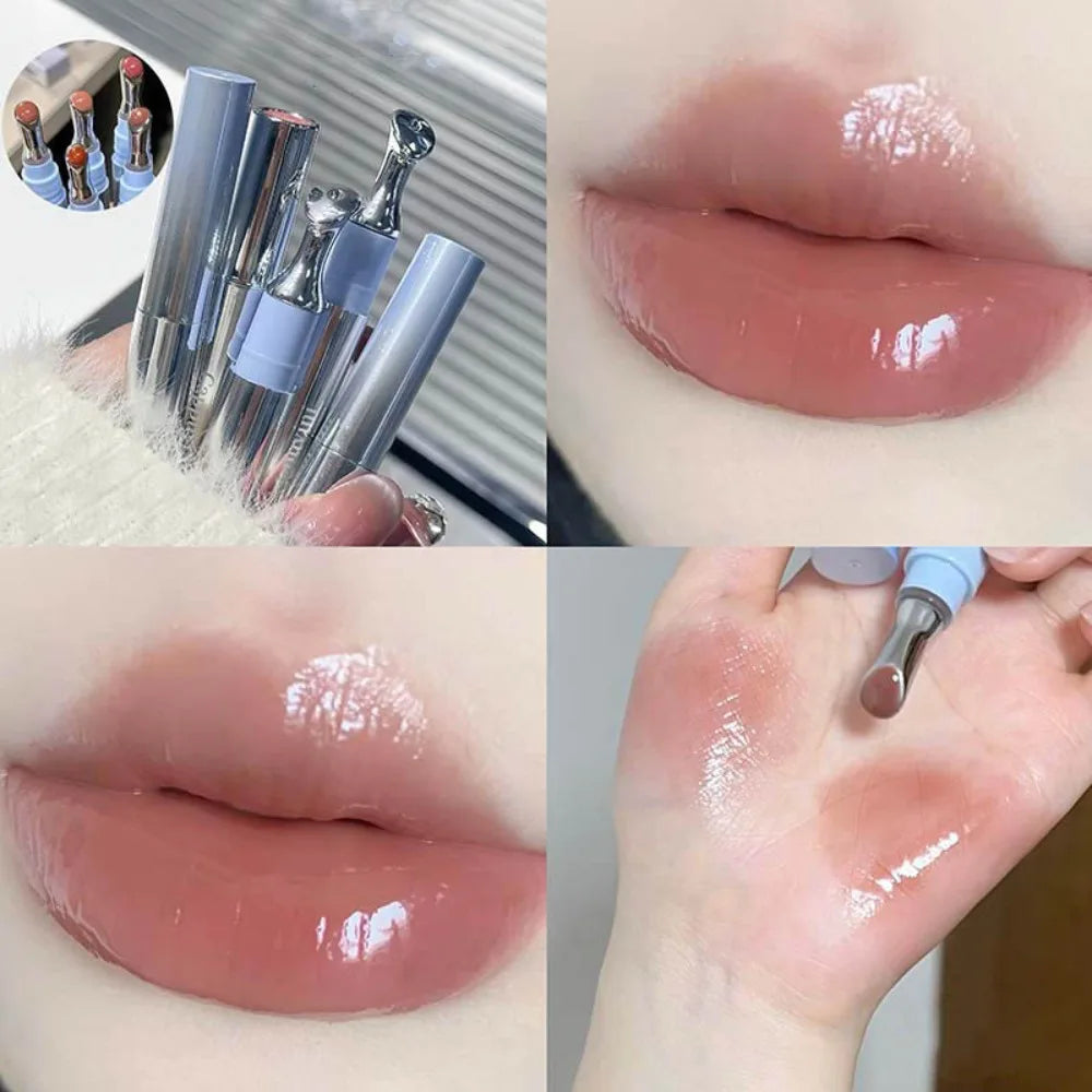 Metal Iron Brush Glossy Lipstick Non-stick Cup Long Lasting Glass Zpaxo