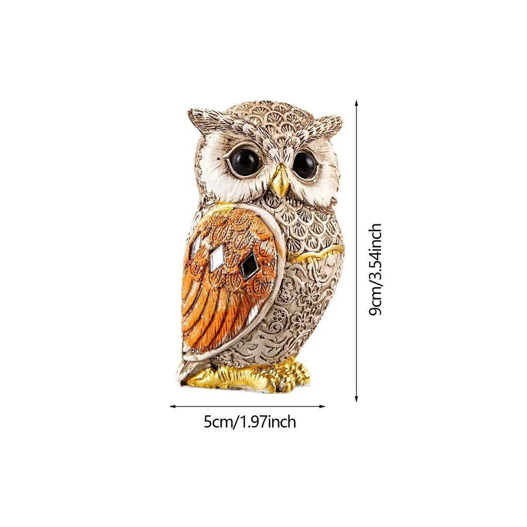 Owl Statue Shelf Decor Office Ornament Bedroom Modern Table Desk Cute Living Room Gift for Birds Lovers Sculpture Decoration Zpaxo