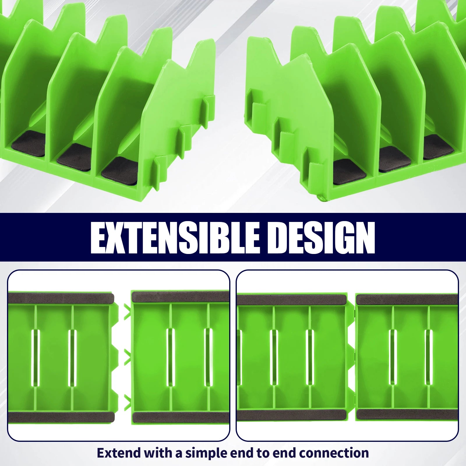 2/4 Pcs 10 Slots Plier Organizer Plastic Tool Rack with Nonslip Rubber Base Space Saving Toolbox Storage Pliers Cutters Wrenches Zpaxo