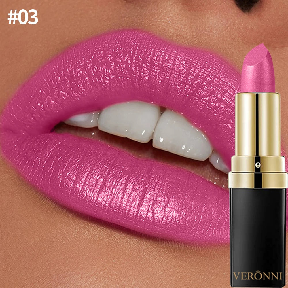 Diamond Shimmering Lipstick Pigmented Glitter Metallic Lipgloss Lips Zpaxo 03