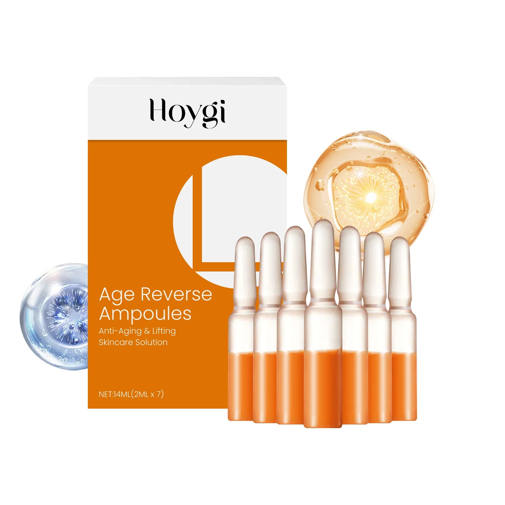 Astaxanthin Ampoule Essence Smoothing Wrinkle Tightening Fade Fine Lines Brighten Shrink Pores Moisturizing Face Care Essence Zpaxo 2ml x 7Pcs