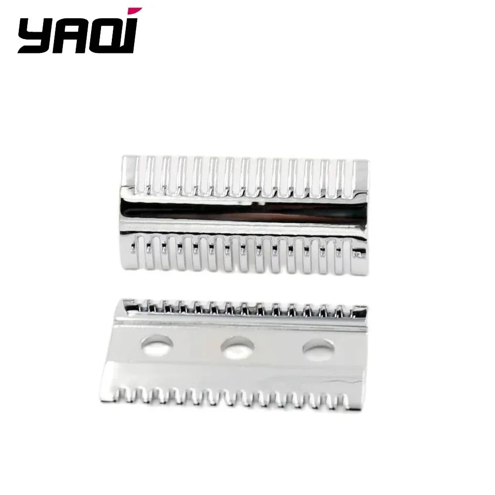 YAQI High Quality Chrome Mellon Mens Safety Razor Head For Shaving Solid Color Shaver replacement Accessory For Cleaning Face Zpaxo SRH012
