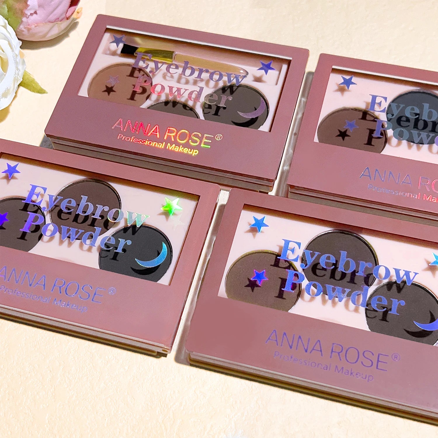 Three-color eyebrow pink women's waterproof and sweat-proof long-lasting three-color plate women's waterproof natural contouring Zpaxo