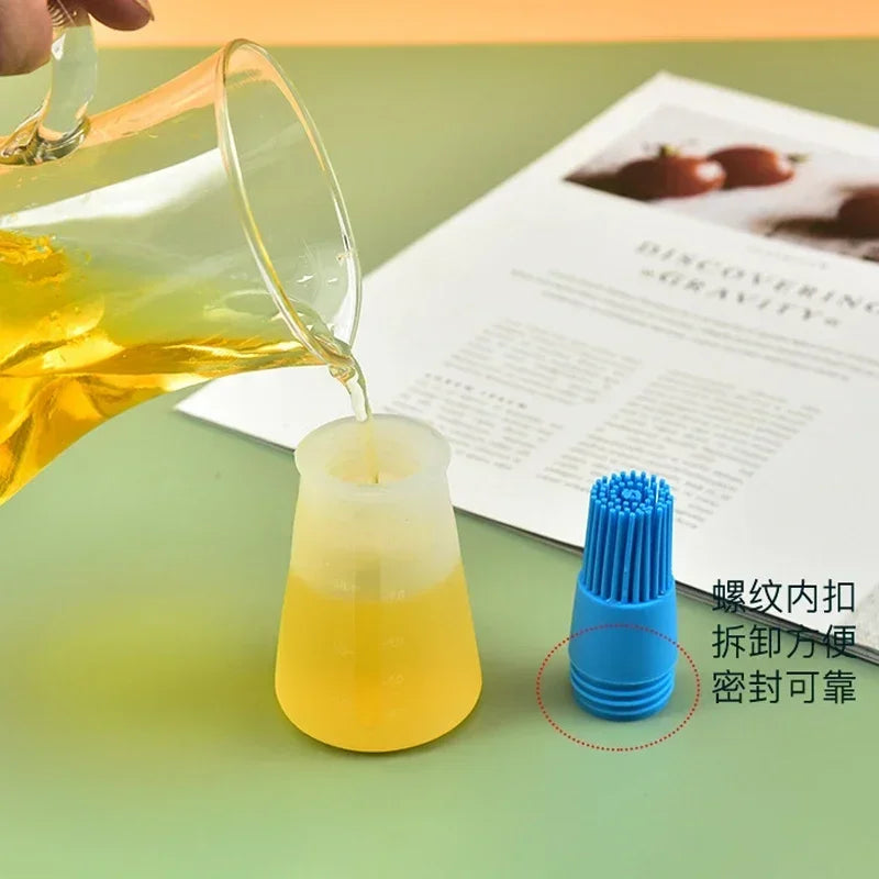 Silicone Oil Basting Brush with Lid – BBQ, Baking & Cooking Silicone Basting Brush Zpaxo