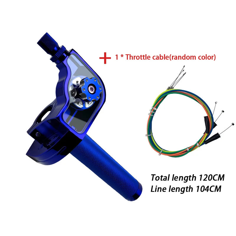 Universal CNC Aluminum Accelerator Throttle Twist Grips Handlebars Zpaxo Blue