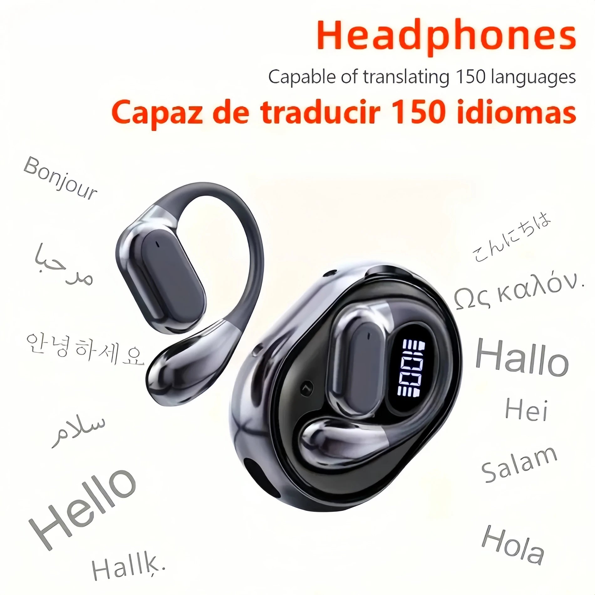 AI Language Translation Earbuds 144 Translator Open-ear Headphones