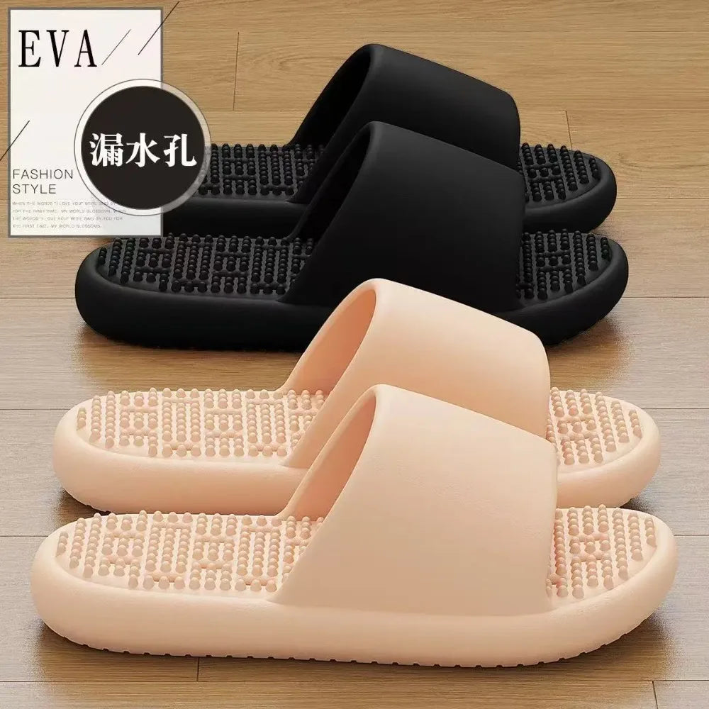 Quick-drying Thick-soled Massage Breathable Cooling Slippers Indoor