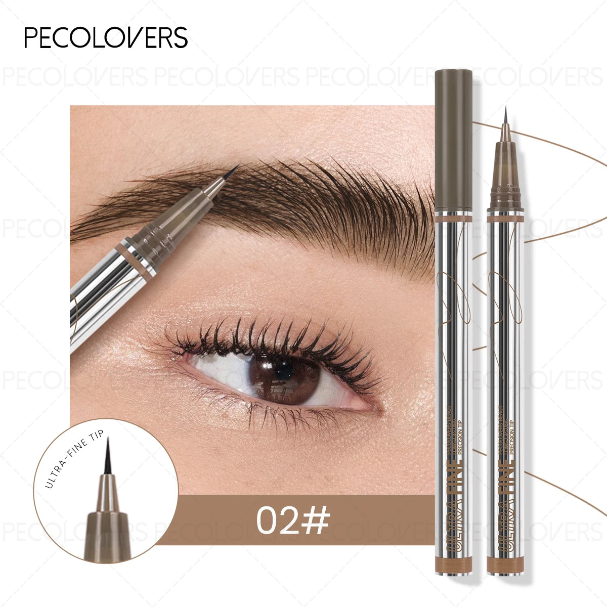 Ultra-fine Eyebrow Eyeliner Pencil Long-lasting Smudge-proof Perfect Zpaxo 02
