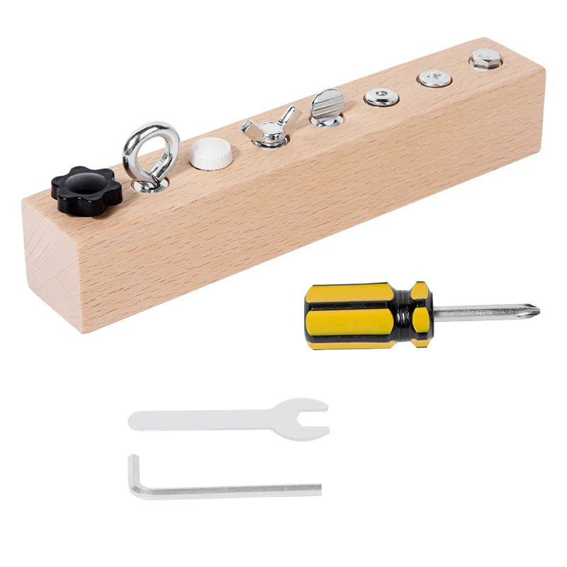 Kids Wooden Screw Nut Disassembly Toy - Early Education Montessori Fine Motor Skills Trainingimprove Patience And Concentration Zpaxo