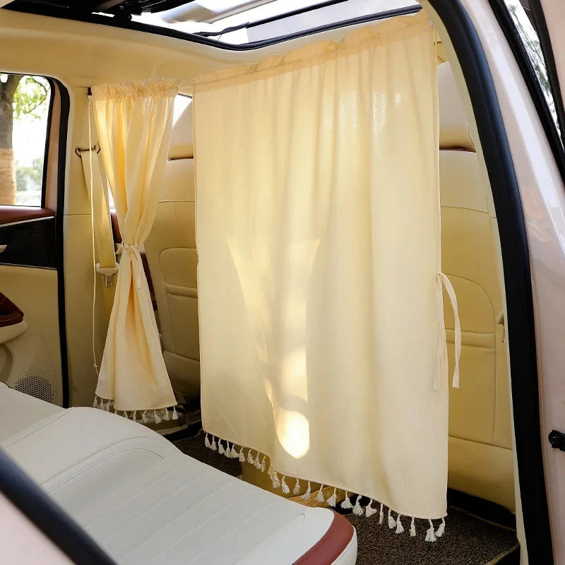 Car Privacy Partition Curtains Front Rear Anti-peeping Blackout