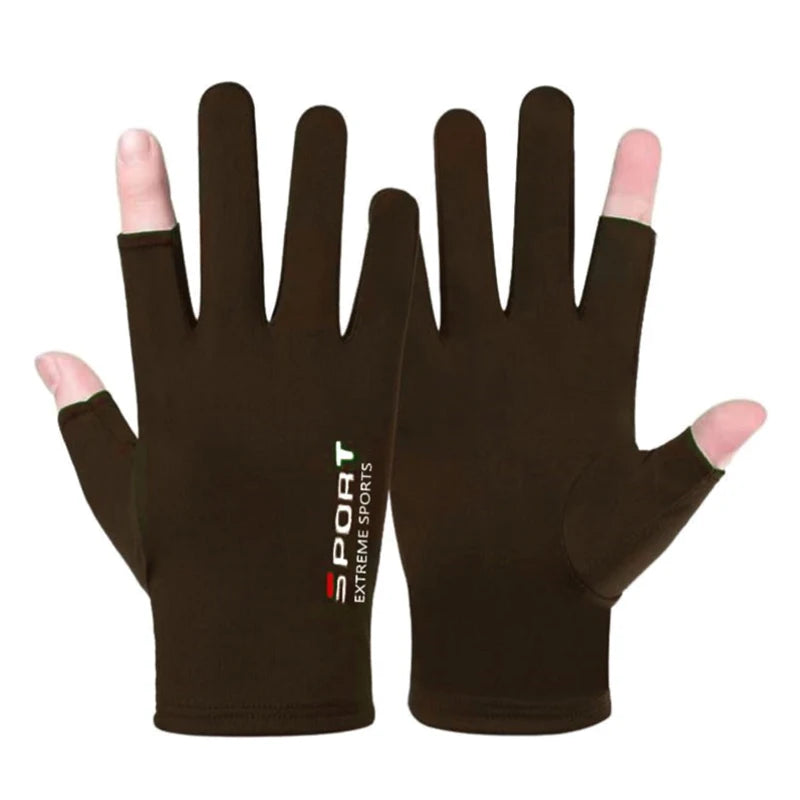 1 Pair Summer Breathable Men's Gloves Ice Silk Sun Proction