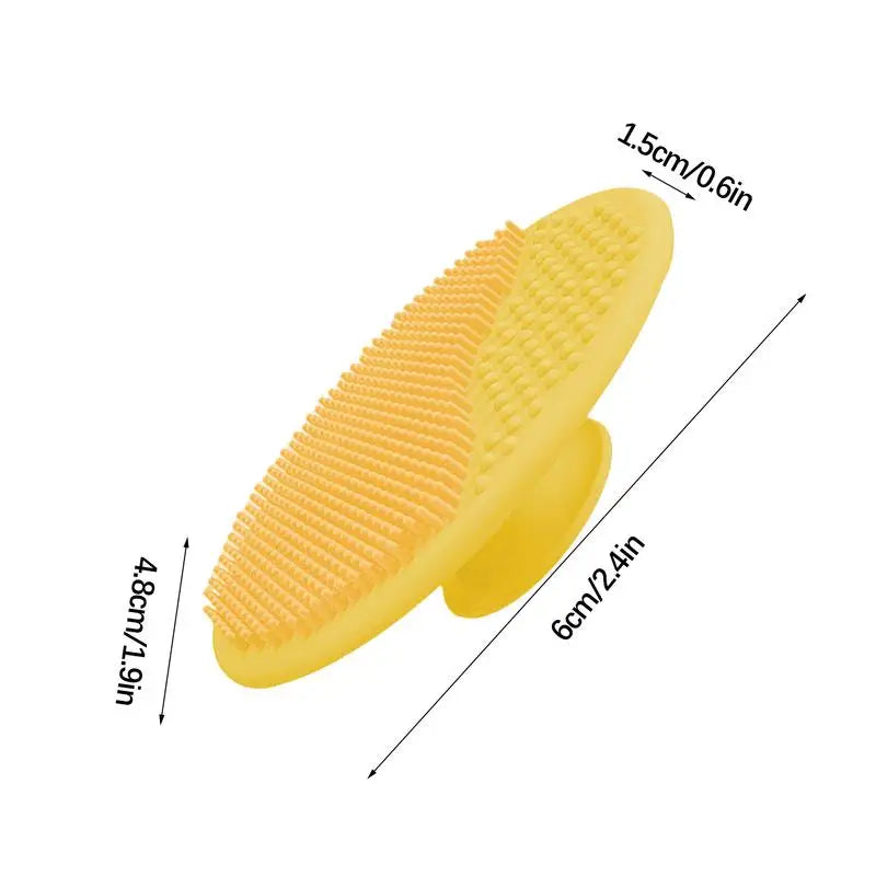 Baby Bath Brush Silicone Baby Hair Scrubber Scalp Massager and Brush Comb Bath Scrubber for Washing Hair and Dry Skin Relief Zpaxo